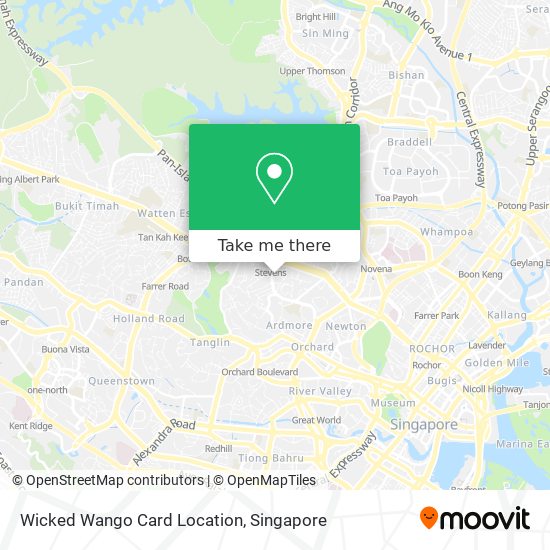 Wicked Wango Card Location map