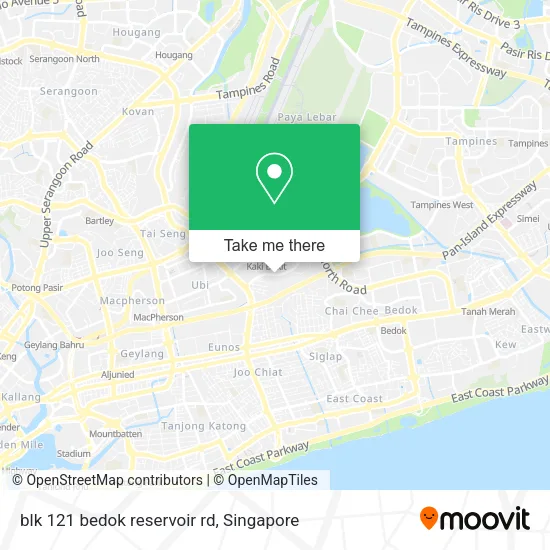 blk 121 bedok reservoir rd地图