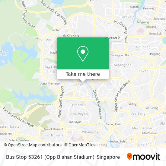 Bus Stop 53261 (Opp Bishan Stadium) map