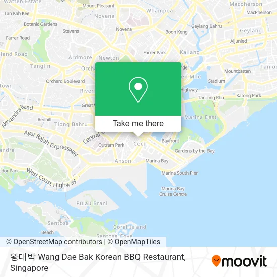 왕대박 Wang Dae Bak Korean BBQ Restaurant地图