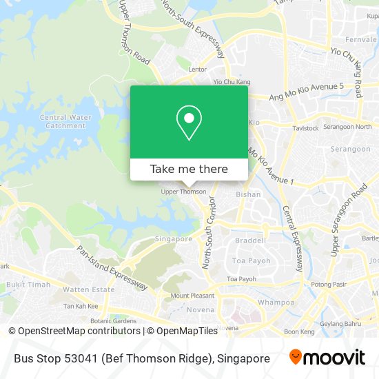 Bus Stop 53041 (Bef Thomson Ridge) map