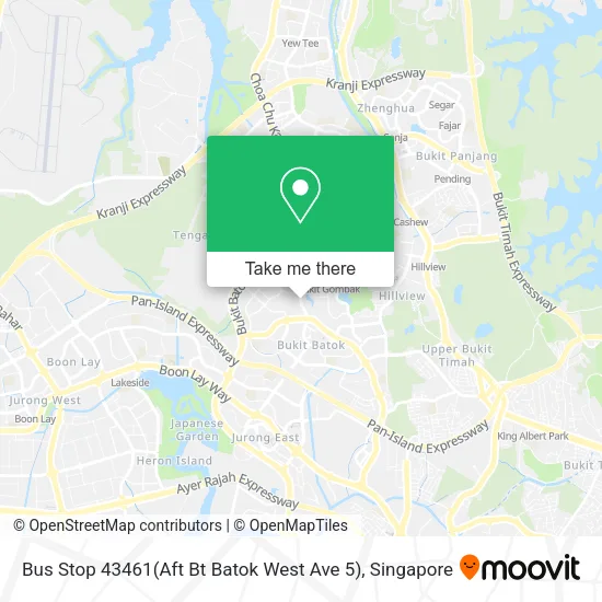 Bus Stop 43461(Aft Bt Batok West Ave 5) map