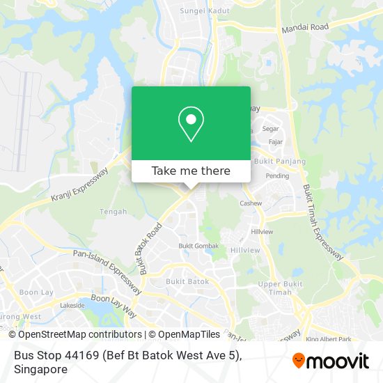 Bus Stop 44169 (Bef Bt Batok West Ave 5) map