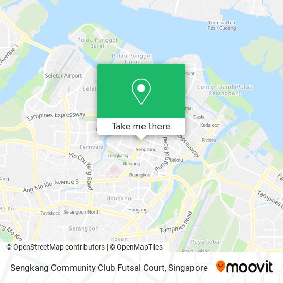 Sengkang Community Club Futsal Court map