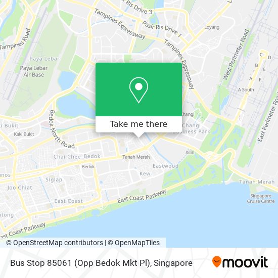 Bus Stop 85061 (Opp Bedok Mkt Pl) map