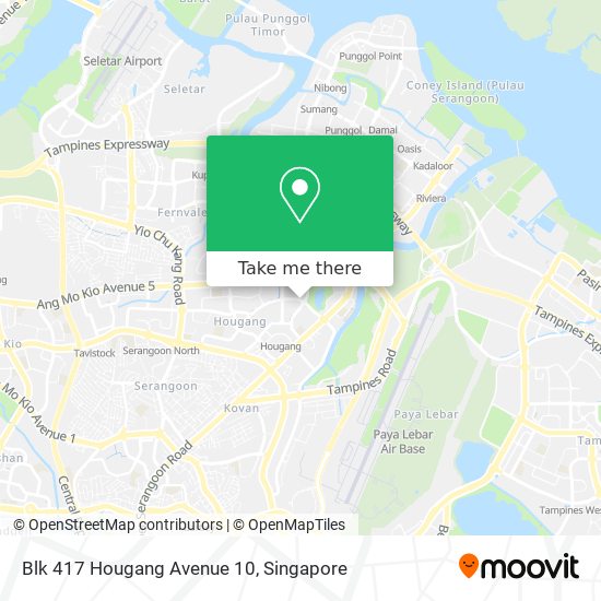 Blk 417 Hougang Avenue 10 map