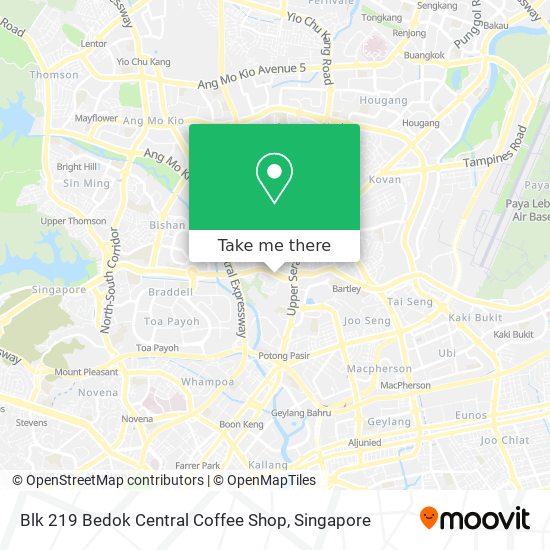 Blk 219 Bedok Central Coffee Shop map