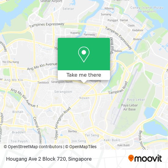 Hougang Ave 2 Block 720 map