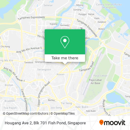 Hougang Ave 2, Blk 701 Fish Pond map