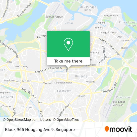 Block 965 Hougang Ave 9地图