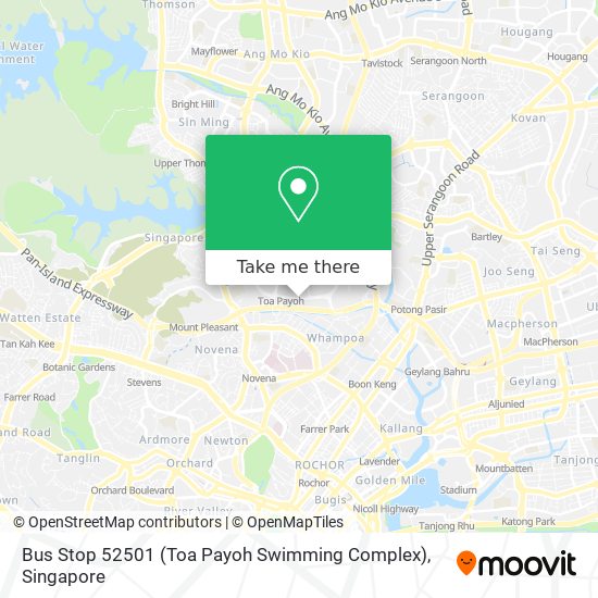 Bus Stop 52501 (Toa Payoh Swimming Complex) map