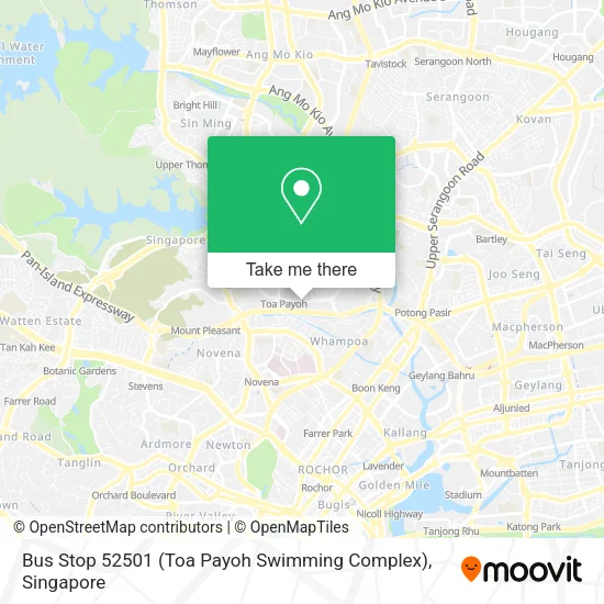 Bus Stop 52501 (Toa Payoh Swimming Complex) map