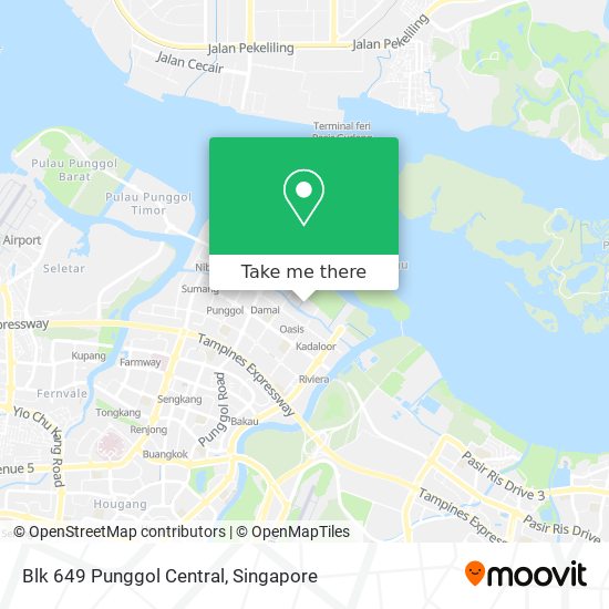 Blk 649 Punggol Central map