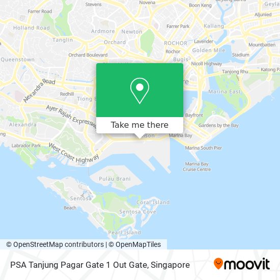 PSA Tanjung Pagar Gate 1 Out Gate map