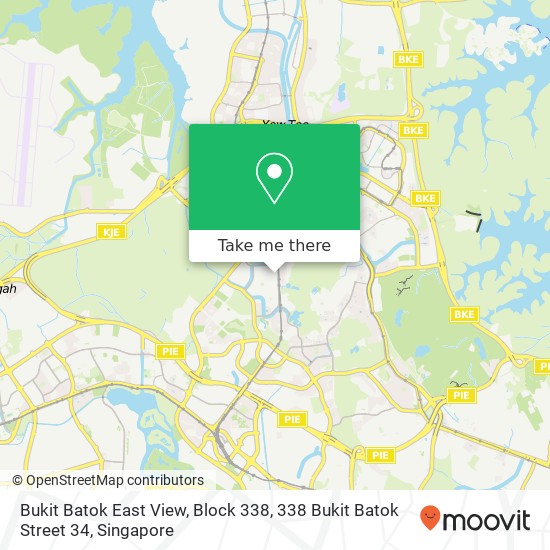 Bukit Batok East View, Block 338, 338 Bukit Batok Street 34地图