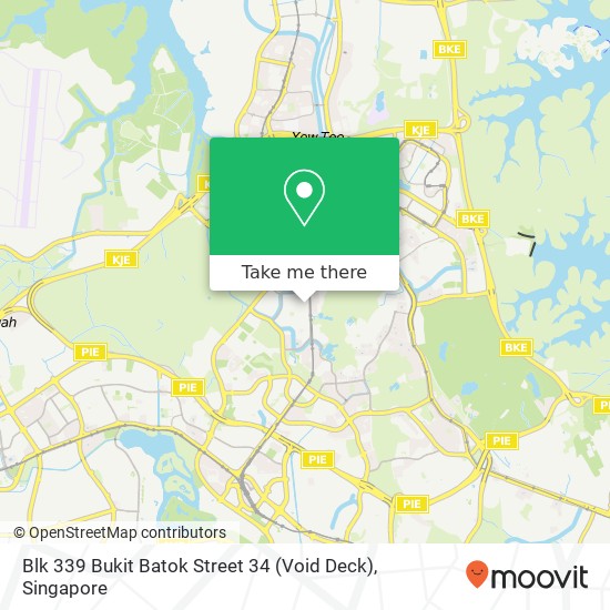 Blk 339 Bukit Batok Street 34 (Void Deck) map