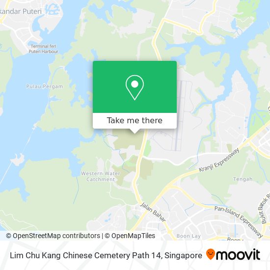 Lim Chu Kang Chinese Cemetery Path 14 map