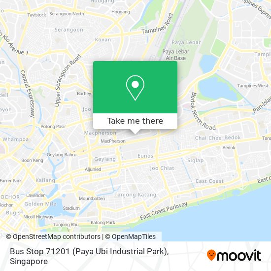 Bus Stop 71201 (Paya Ubi Industrial Park) map