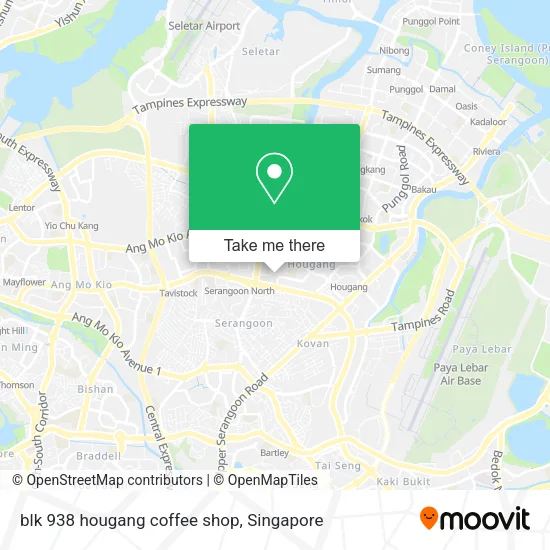 blk 938 hougang coffee shop map