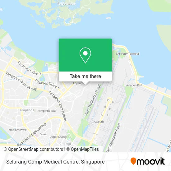 Selarang Camp Medical Centre map