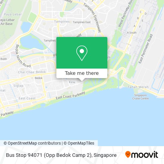 Bus Stop 94071 (Opp Bedok Camp 2) map