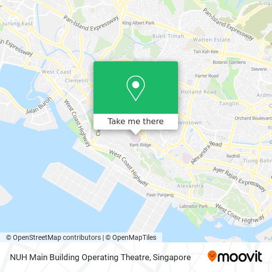 NUH Main Building Operating Theatre map