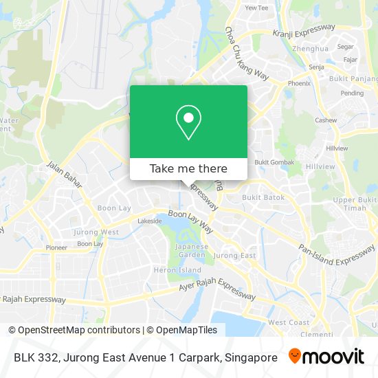 BLK 332, Jurong East Avenue 1 Carpark map