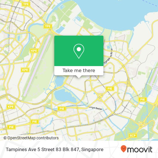 Tampines Ave 5 Street 83 Blk 847 map