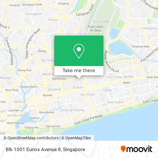 Blk 1001 Eunos Avenue 8 map