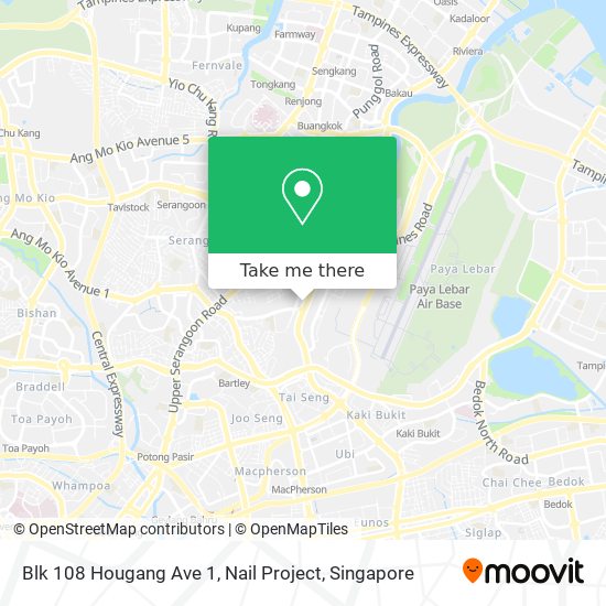 Blk 108 Hougang Ave 1, Nail Project map