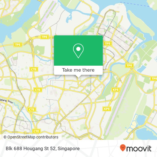 Blk 688 Hougang St 52 map