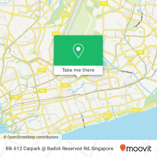 Blk 612 Carpark @ Bedok Reservoir Rd地图