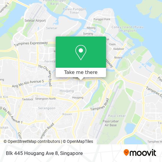 Blk 445 Hougang Ave 8 map