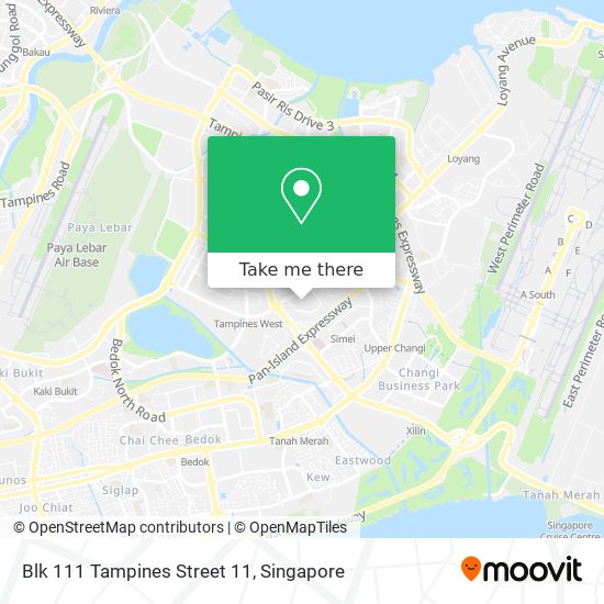 Blk 111 Tampines Street 11 map