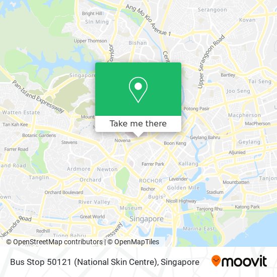 Bus Stop 50121 (National Skin Centre) map