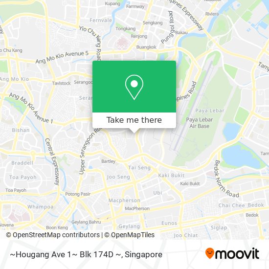 ~Hougang Ave 1~ Blk 174D ~ map