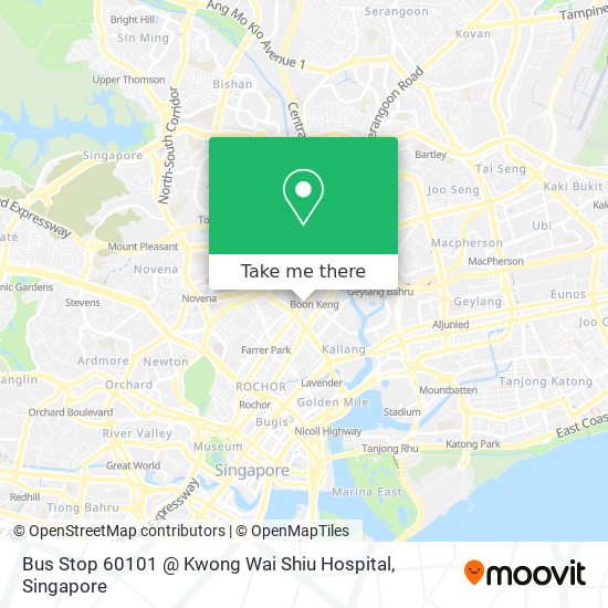 Bus Stop 60101 @ Kwong Wai Shiu Hospital地图