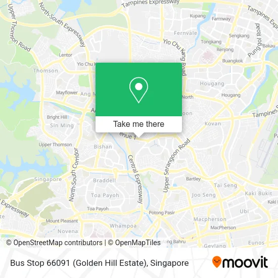 Bus Stop 66091 (Golden Hill Estate) map