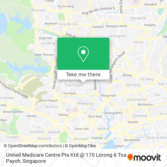United Medicare Centre Pte Ktd @ 170 Lorong 6 Toa Payoh map
