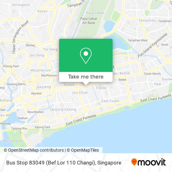 Bus Stop 83049 (Bef Lor 110 Changi) map