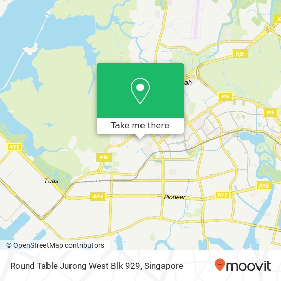 Round Table Jurong West Blk 929 map