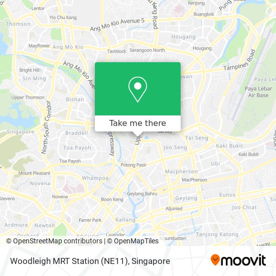 Woodleigh MRT Station (NE11) map