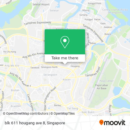 blk 611 hougang ave 8地图