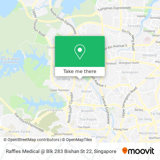 Raffles Medical @ Blk 283 Bishan St 22 map