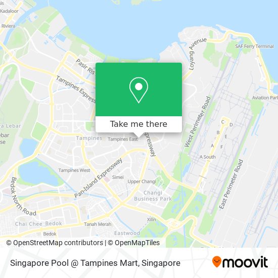 Singapore Pool @ Tampines Mart map