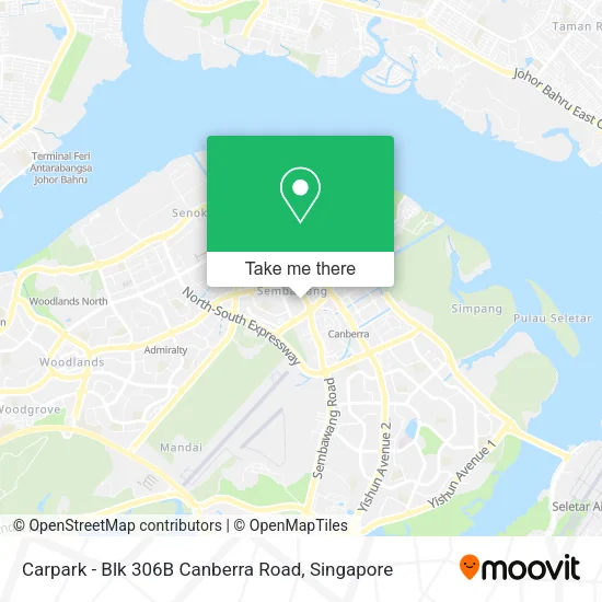Carpark - Blk 306B Canberra Road map