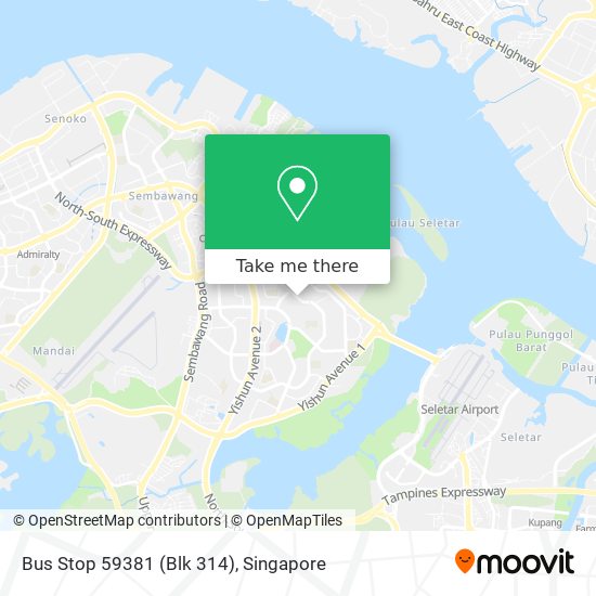 Bus Stop 59381 (Blk 314) map