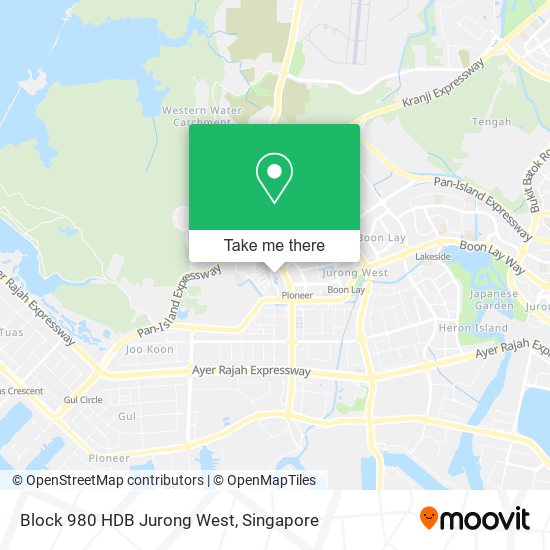 Block 980 HDB Jurong West地图