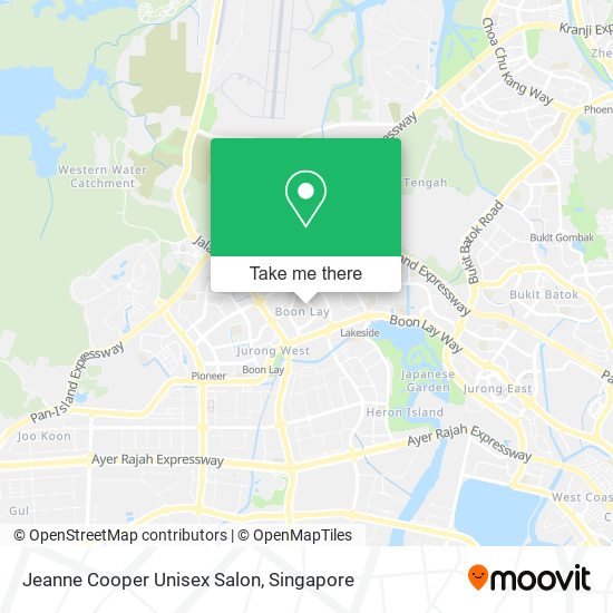 Jeanne Cooper Unisex Salon map