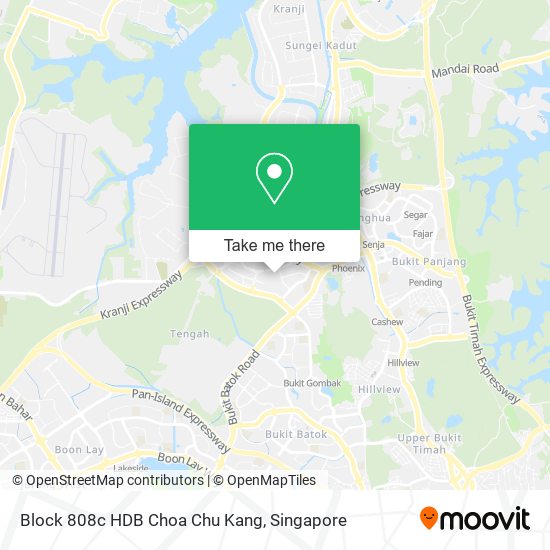 Block 808c HDB Choa Chu Kang map